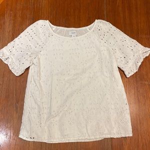 White Shirt with Cutouts